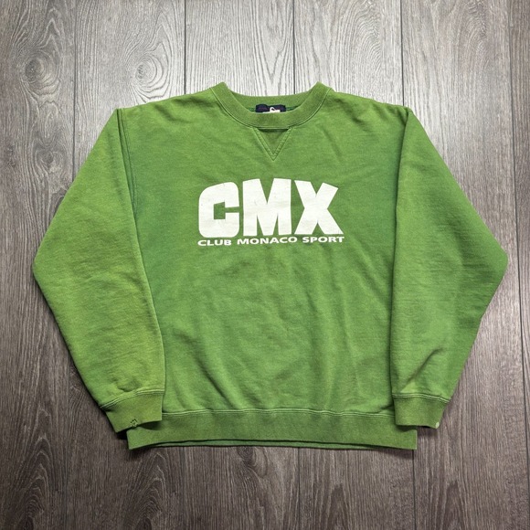 Club Monaco Other - Vintage 90s Club Monaco Green Crewneck Sweatshirt Medium Cmx Rare